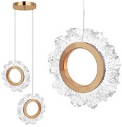 LAMPA SUFITOWA WISZĄCA LED LHJ103-2CP ZŁOTA