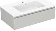 Mexen Orio szafka łazienkowa 80 cm z umywalką Otis, 1 szuflada, szara mat/biała mat - 91A10-08023-1-BF62-W18M01