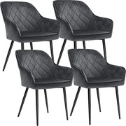 Krzesło jadalniane 62,5x60x85 cm szare