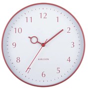 Zegar ścienny Karlsson 5992RD design czerwony, średnica 30 cm