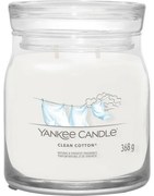 Yankee Candle świeczka zapachowa Signature w szkle średnia Clean Cotton, 368 g