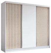 Szafa przesuwna - Lamel 240 cm, biały mat