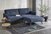 Sofa rozkładana CORNELIUS niebieska HALMAR