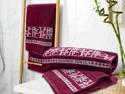 Ręcznik kąpielowy bambusowy BAMBOO 70x140 cm bordowy, 70% bambus | 30% bawełna