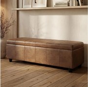 Skrzynia do przechowywania Kriens,  imitacja zamszu