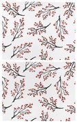 Świąteczne materiałowe maty stołowe zestaw 2 szt. 45x35 cm Rowan Berries – Butter Kings