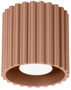 Ryflowana lampa tuba w kolorze mocca N6-F94