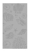 Szary bawełniany ręcznik plażowy 70x140 cm Shell – B.E.S.