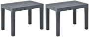 Zestaw szarych ławek ogrodowych S6-C42