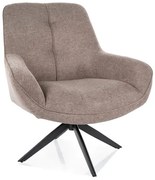 Fotel do salonu Hana Brego beżowy obracany SIGNAL