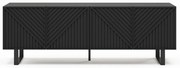 Czarna szafka pod TV 161x55x35 cm Peta – Marckeric