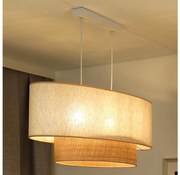 Duolla - Żyrandol na lince DOUBLE OVAL NATURE 2xE27/15W/230V kremowy/beżowy