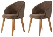 Zestaw krzeseł do jadalni Bentley Brown and Dark Oak, 2 szt.