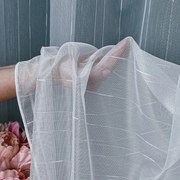 Firana gładka Markizeta Biały Deszczyk wys. 300 cm z ołowianką