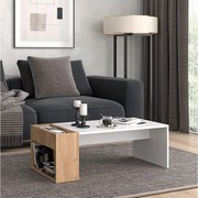 Stolik kawowy biały/złoty dąb 95x49.4x34 chris