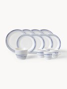 Komplet naczyń z porcelany Pacific Blue, dla 4 osób (16 elem.)