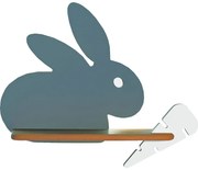 Szaro-biały kinkiet dziecięcy w formie królika F4-K28