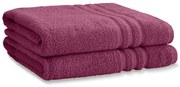 Ciemnoróżowe bawełniane ręczniki kąpielowe frotte zestaw 2 szt. 90x140 cm Zero Twist – Catherine Lansfield
