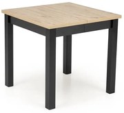 Stół rozkładany QUBIK 80(200)x80 dąb artisan/czarny HALMAR