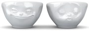 Białe porcelanowe miski zestaw 2 szt. 100 ml Grinning & Kissing – 58products