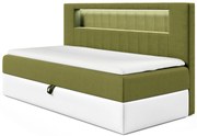 Oliwkowe tapicerowane łóżko z pojemnikiem 3 rozmiary A9-P36