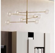 Ideal Lux - LED Żyrandol EQUINOXE 8xG4/2W/230V śr. 128 cm mosiądz/przezroczysty