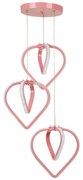 Różowa metalowa lampa wisząca LED ø 20 cm Sevinc – Squid Lighting