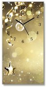 Zegar ścienny Pionowy-Złote Bombki Święta Dekoracje