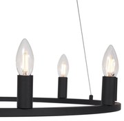 Industrialna lampa wisząca czarna 9-punktowa - KnightPrzemysłowy Oswietlenie wewnetrzne