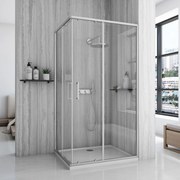 Kabina prysznicowa Rea City 80x100 Nikiel Szczotkowany