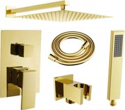 Mexen Uno DR02 zestaw prysznicowy podtynkowy, złoty - 71435DR02-50