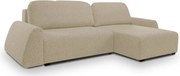 Narożnik ALMI Prawostronny z funkcją spania, wolnostojący tkanina EXCITE ME 04 Cappucino