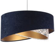 Granatowo-złota welurowa lampa wisząca B9-T57