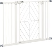PawHut Bramka zabezpieczająca na drzwi i schody dla psów, 100 cm x 4 cm x 76 cm, Biały