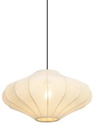Lampa wisząca Japandi beżowa z materiałowym abażurem 50 cm - PluJapandi Oswietlenie wewnetrzne