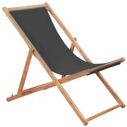 Szary składany leżak na plażę W6-M97
