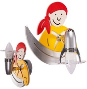 LAMPA ŚCIENNA KINKIET ŻÓŁTY PIRAT 4717