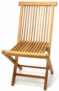 Składane krzesło z drewna tekowego
