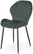 Metalowe krzesło tapicerowane butelkowa zieleń S8-E00