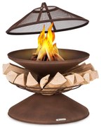 Blumfeldt Aguilera 65cm Niskie Palenisko z grillem Rdza