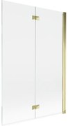 Mexen Mist parawan nawannowy 2-skrzydłowy prawy 120 x 150 cm, transparent, złoty - 8A9-120-002-50-00-P