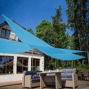 Żagiel cieniujący 3,6 x 3,6 x 3,6 m UV50+PA błękitny PATIO