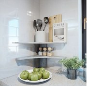 Półka narożna beton 43.5x43.5x37 roman