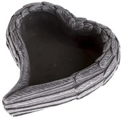Dekoracja pogrzebowa Doniczka betonowa Serce, 17,5 x 6,5 x 16 cm