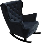 Fotel Relax z Tapicerowanym Siedzeniem i Podłokietnikami, Fotel TV 102x81x95cm Czarny_29863