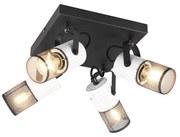 Czarno-biała lampa punktowa ø 9 cm Tosh – Trio