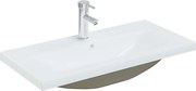 Ceramiczna umywalka wpuszczana w blat z baterią H2-T03