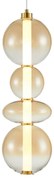 Lampa wisząca DAPHNE AMBER 36W, pojedyncza, szklany klosz