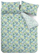 Zielono-niebieska pościel dwuosobowa 200x200 cm Tilly Floral – Catherine Lansfield
