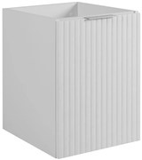 Ryflowana biała szafka pod umywalkę 40 cm W9-T33